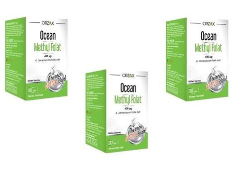 Ocean Methyl Folat Aromasız Yetişkin Vitamin 3x30 Tablet