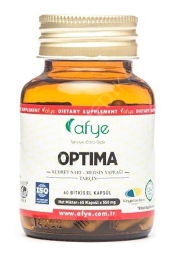 Afye Optima Kudret Narı - Mersin Yaprağı - Alıç Yetişkin Vitamin 60 Kapsül