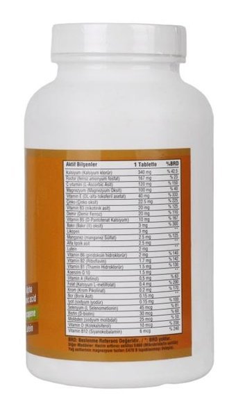 Ncs Vitamin Mineral Multivitamin Coenzyme Aromasız Yetişkin Vitamin 3x180 Tablet