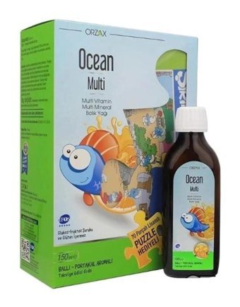 Ocean Multi Vitamin Mineral Balık Yağı Ballı Portakal Yetişkin Vitamin 150 ml