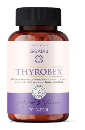 Erbatab Thyrobex Aromasız Yetişkin Vitamin 90 Kapsül