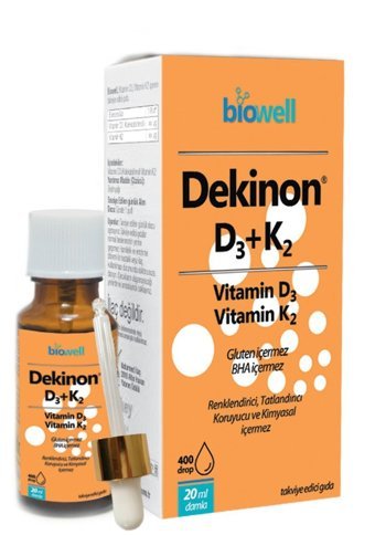 Dekinon Biowell D3 K3 Aromasız Yetişkin Vitamin 20 ml