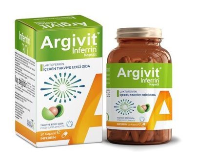 Argivit Inferrin Laktoferrin Aromasız Çocuk Vitamin 30 Kapsül