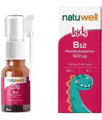 Natuwell Kids B12 Aromasız Yetişkin Vitamin 5 ml