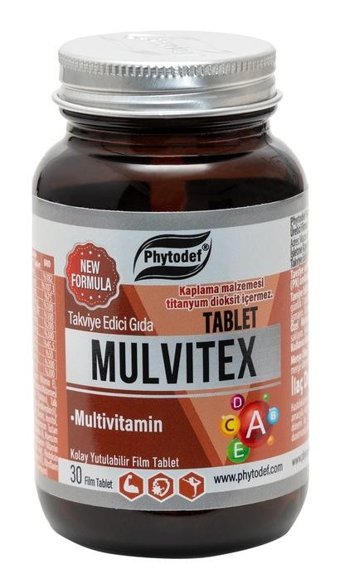 Phytodef Mulvitex Multivitamin Aromasız Yetişkin Vitamin 30 Tablet