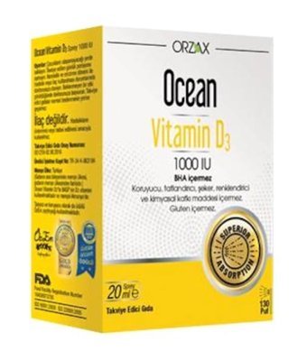 Ocean Vitamin D3 Aromasız Yetişkin Vitamin 20 ml