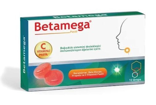 Betamega Boğaz Pastili Karamürverli Yetişkin Vitamin 12 Kapsül