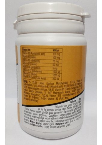 Ersağ Vitamin B B12 Yetişkin Vitamin 30 Tablet