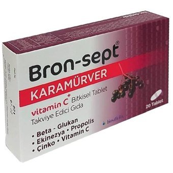 Bron-Sept Karamürver Vitamin C Karamürverli Yetişkin Vitamin 20 Tablet