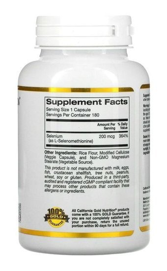 California Gold Nutrition Selenyum Aromasız Yetişkin Vitamin 180 Kapsül