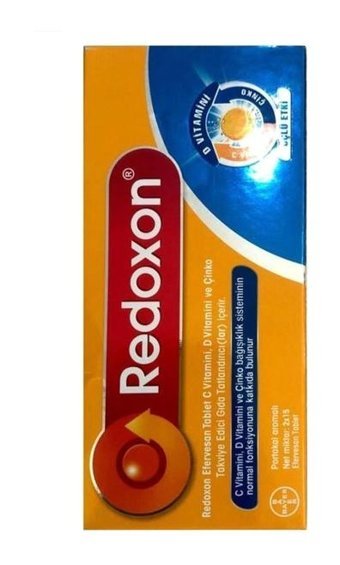 Redoxon Üçlü Etki - Çinko Aromasız Yetişkin Vitamin 30 Kapsül