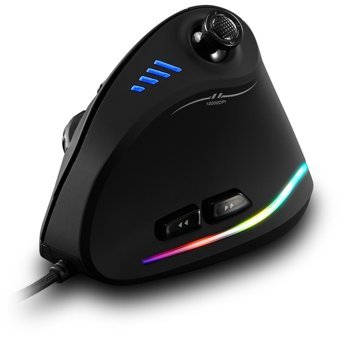 Hallow Zelotes C18 RGB Ergonomik Dikey Makrolu Kablolu Siyah Lazer Gaming Mouse