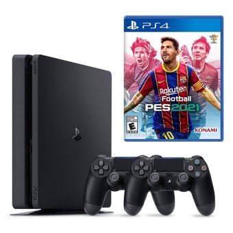 Sony Playstation 4 Slim 1 TB + 2 DualShock Kol + PS4 PES 2021