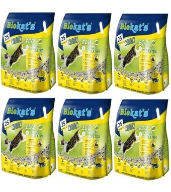 Biokats Eco Light Extra Kalın Taneli Organik Kedi Kumu 6x5 lt