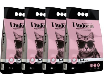 Lindo Cat Bebek Pudralı Topaklanan İnce Taneli Bentonit Kedi Kumu 4x5 lt