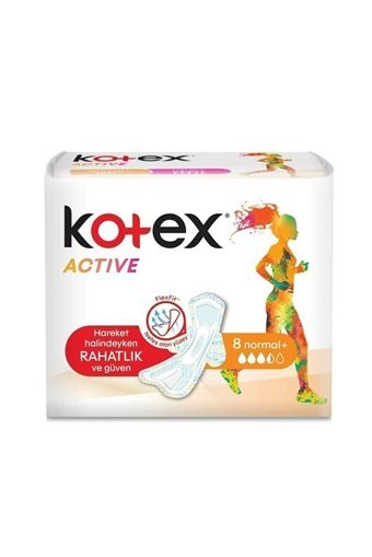 Kotex Active Organik Antialerjik Orta Normal 8'li Hijyenik Ped 1 Adet