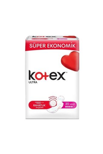 Kotex Ultra Quadro Organik Antialerjik Orta Ultra Uzun 20'li Hijyenik Ped 1 Adet