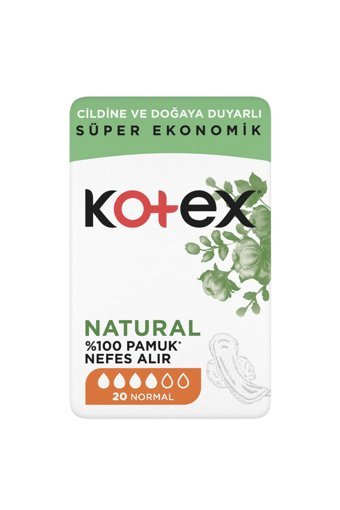 Kotex Ultra Süper Eko Organik Antialerjik İnce Normal 20'li Hijyenik Ped 6 Adet