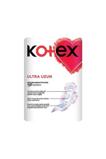 Kotex Organik Antialerjik İnce Ultra Uzun 18'li Hijyenik Ped 12 Adet