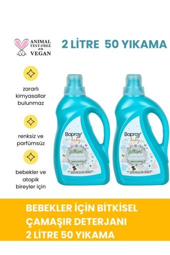 Baproy Baby Bitkisel 2x1000 ml Sıvı Çamaşır Deterjanı