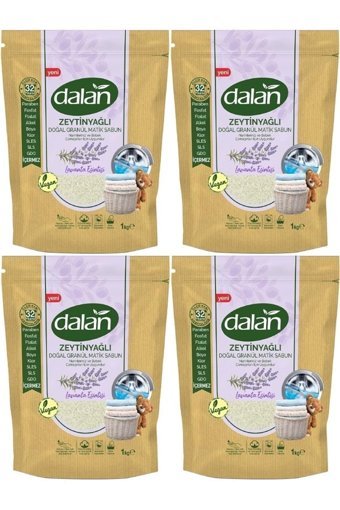 Dalan Lavanta Esintisi Zeytinyağlı 4x1000 gr Granül Çamaşır Sabunu