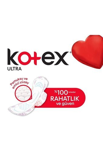 Kotex Organik Antialerjik Orta Ultra Uzun 28'li Hijyenik Ped 3 Adet