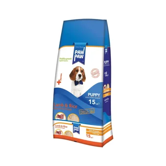 Paw Paw Puppy Kuzu Etli-Pirinç Tüm Irklar Yavru Köpek Maması 15 kg