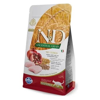 N&D Düşük Tahıllı Tavuklu-Narlı Yetişkin Kuru Kedi Maması 5 kg