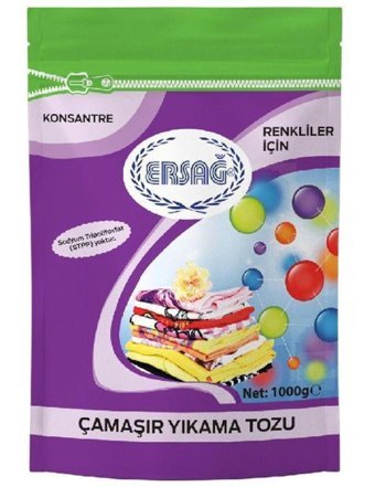 Ersağ Renkliler İçin 50 Yıkama Toz Deterjan 1 kg