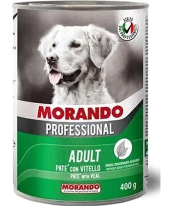 Morando Professional Pate Dana Etli Aromalı Parça Etli Yetişkin Köpek Maması 400 gr 24'lü