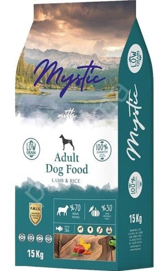 Mystic Kuzu Aromalı Parça Etli Yetişkin Köpek Maması 15 kg Tekli