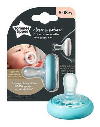 Tommee Tippee Breastlike 6-18 Ay+ Delikli Ortodontik Silikon Emzik Gold