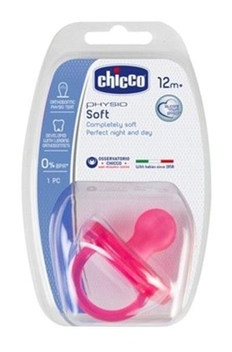 Chicco Physio 5-18 Ay+ Ortodontik Damaklı Silikon Emzik Şeffaf