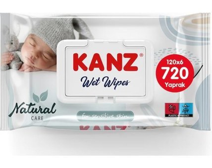 Kanz 120 Yaprak 6'lı Paket Islak Mendil