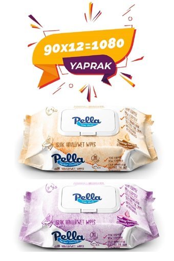 Pella Soft 90 Yaprak 12'li Paket Islak Mendil