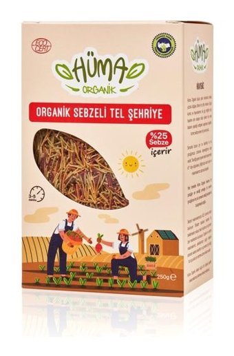 Hüma Organik Sebzeli Tel Şehriye Makarna 250 gr