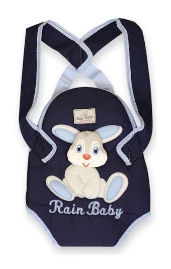 Rain Baby Tavşanlı 12 kg Kapasiteli Oturaklı Yenidoğan Kanguru Mavi