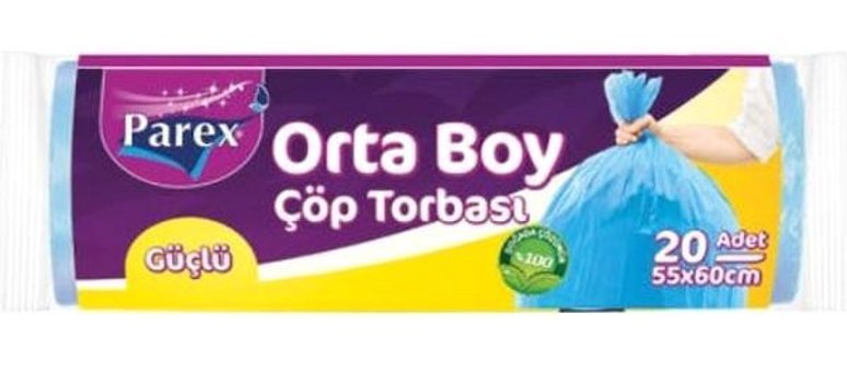 Parex Orta Boy 55x60 cm 20 Adet Çöp Poşeti