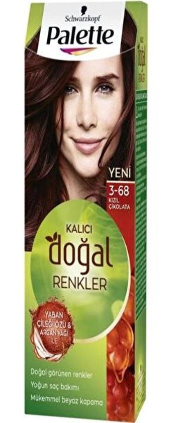 Palette Kalıcı Doğal 3.68 Kızıl Çikolata Amonyaksız Krem Saç Boyası 99 ml