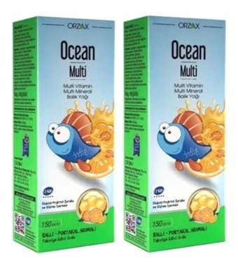 Orzax Ocean Multi Omega 3 Şurup 2x150 ml 2 Adet