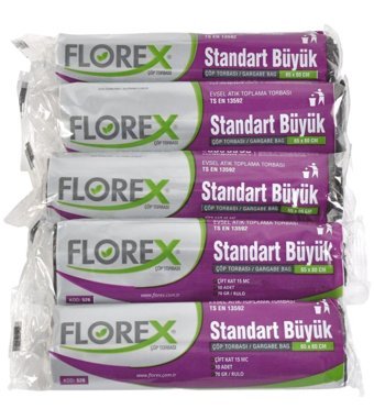 Florex Büyük Boy 65x80 cm 5 Adet Çöp Poşeti