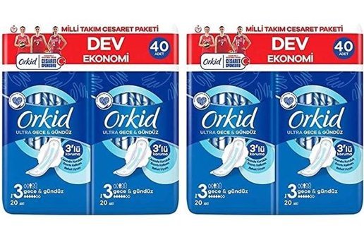 Orkid Ultra İnce 40'lı Hijyenik Ped 2 Adet