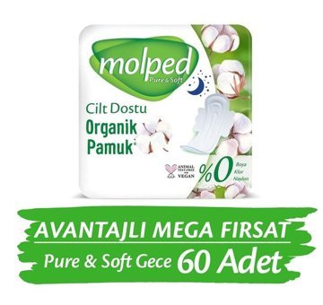 Molped Pure & Soft Organik İnce 30'lu Hijyenik Ped 2 Adet