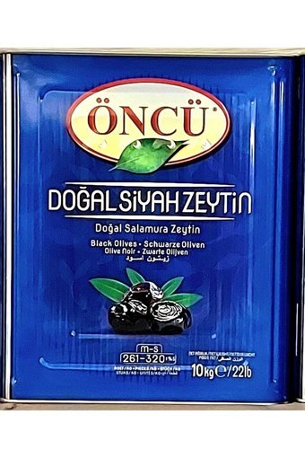 Öncü Yağlı Tuzlu Salamura Siyah Zeytin Teneke 10 kg