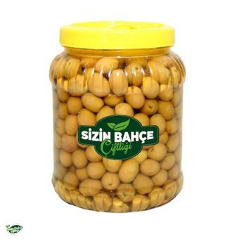 Sizin Bahçe Çiftliği Tuzlu Yeşil Zeytin Pet Kavanoz 1 kg