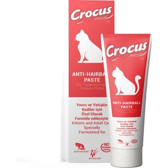 Crocus Anti Hairball Multivitamin Tüy Dökme Yavru-Yaşlı Kedi Vitamini Macun 100 gr