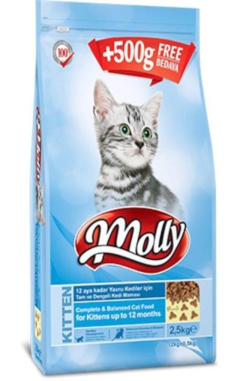 Molly Tavuklu Tahıllı Yavru Kedi Maması 2.5 kg