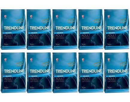 Trendline Somonlu Tahıllı Yetişkin Kedi Maması 10 x1 kg