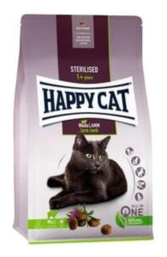 Happy Cat Sterilised Kuzu Etli Kısırlaştırılmış Tahıllı Yetişkin Kedi Maması 1.3 kg