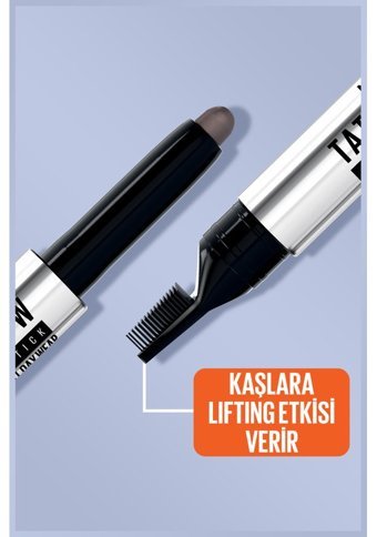 Maybelline New York Tattoo Brow Lift No:03 Suya Dayanıklı Çift Taraflı Kaş Kalemi Kahverengi